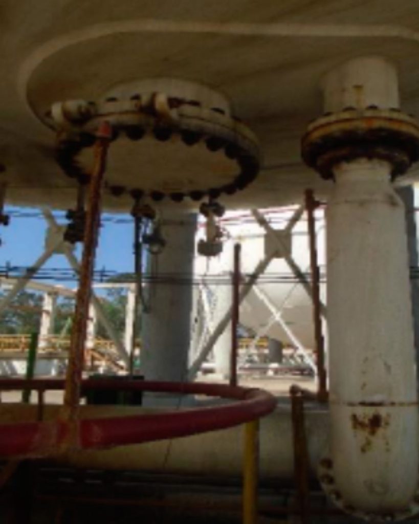 Parte de abajo del tanque