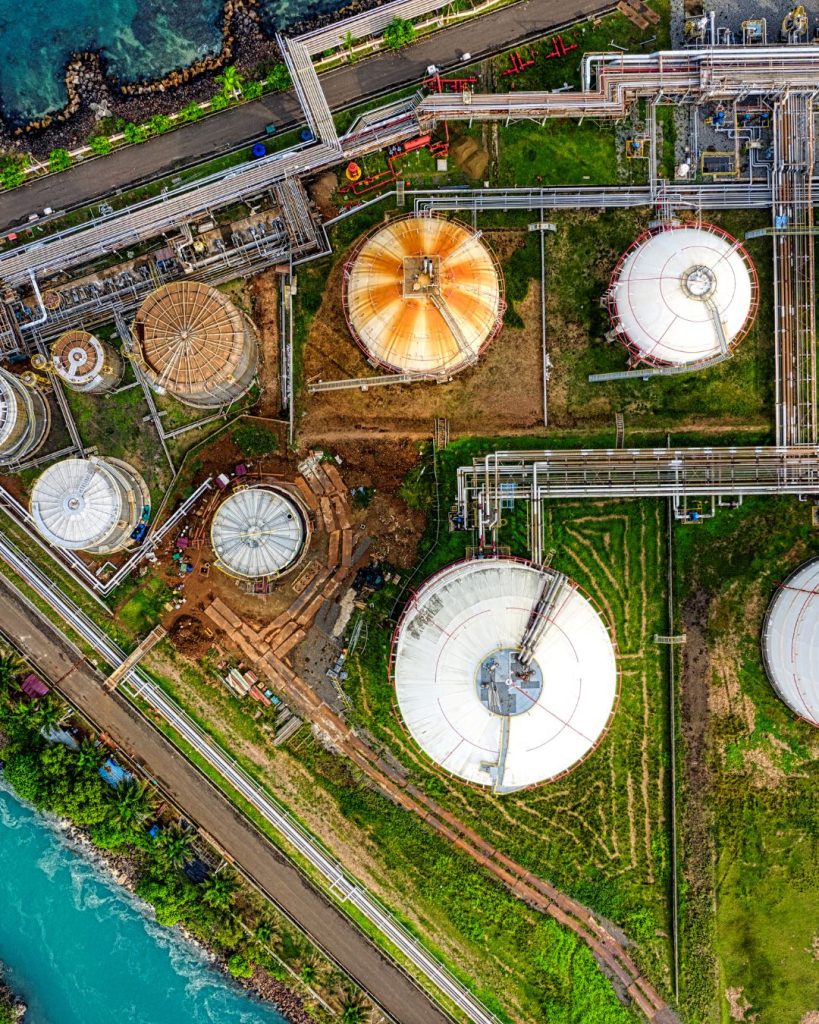 Tanques tomados desde arriba
